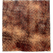 Kratzen mit dicken Kreuzen in Orange mit Schatten Duschvorhang (Vorderseite)