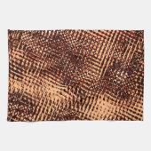 Kratzen mit dicken Kreuzen in Orange mit Schatten Geschirrtuch (Horizontal)