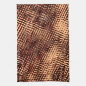 Kratzen mit dicken Kreuzen in Orange mit Schatten Geschirrtuch (Vertikal)