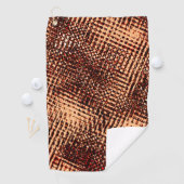 Kratzen mit dicken Kreuzen in Orange mit Schatten Golfhandtuch (Insitu)