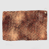 Kratzen mit dicken Kreuzen in Orange mit Schatten Golfhandtuch (Horizontal)