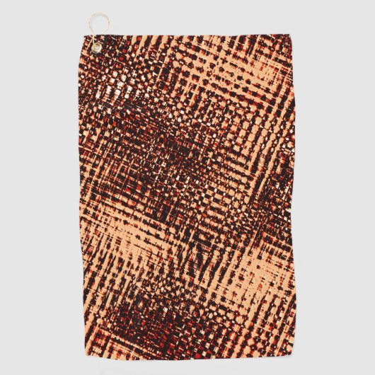 Kratzen mit dicken Kreuzen in Orange mit Schatten Golfhandtuch (Vorderseite)