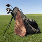 Kratzen mit dicken Kreuzen in Orange mit Schatten Golfhandtuch (Gras)