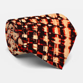 Kratzen mit dicken Kreuzen in Orange mit Schatten Krawatte (Gerollt)