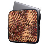 Kratzen mit dicken Kreuzen in Orange mit Schatten Laptopschutzhülle (Vorderseite Links)