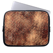 Kratzen mit dicken Kreuzen in Orange mit Schatten Laptopschutzhülle (Vorderseite)