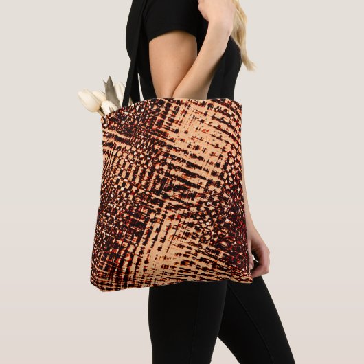 Kratzen mit dicken Kreuzen in Orange mit Schatten Tasche (Von Nahem)