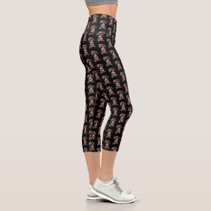 Kratzen Sie einen Hund und Sie finden einen festen Capri Leggings