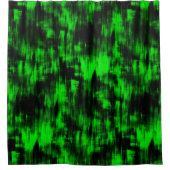 Kratzende Flecken in grell grün und stark dunkel Duschvorhang (Vorderseite)