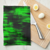 Kratzende Flecken in grell grün und stark dunkel Geschirrtuch (Viertel Falte)
