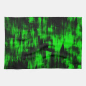Kratzende Flecken in grell grün und stark dunkel Geschirrtuch (Horizontal)