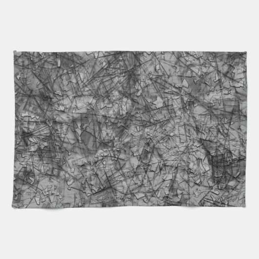 Kratzer auf einem leicht gepunkteten Grau Geschirrtuch (Horizontal)