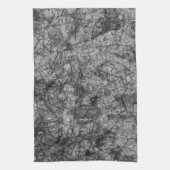 Kratzer auf einem leicht gepunkteten Grau Geschirrtuch (Vertikal)