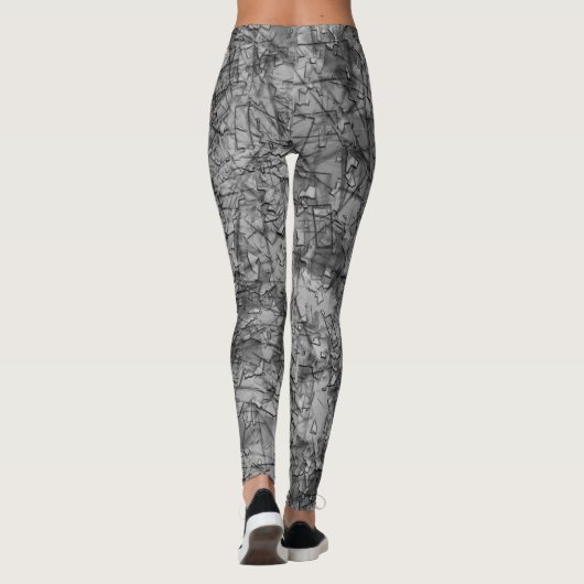 Kratzer auf einem leicht gepunkteten Grau Leggings (Rückseite)