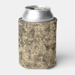 Kratzer auf einem leicht gepunkteten Khaki Dosenkühler