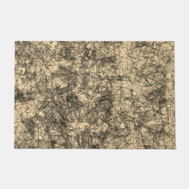 Kratzer auf einem leicht gepunkteten Khaki Fußmatte