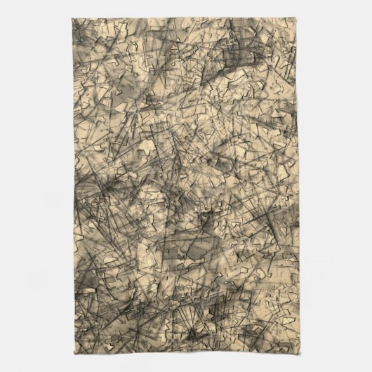 Kratzer auf einem leicht gepunkteten Khaki Geschirrtuch (Vertikal)