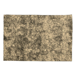 Kratzer auf einem leicht gepunkteten Khaki Kissenbezug