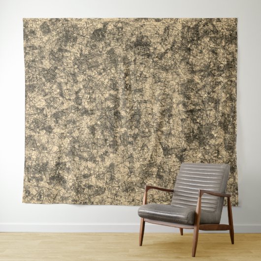 Kratzer auf einem leicht gepunkteten Khaki Wandteppich (Beispiel (Horizontal))
