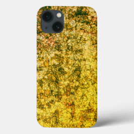 Kratzer auf einem leicht gepunkteten ochgelben Case-Mate iPhone hülle