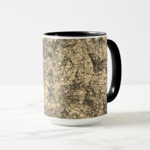 Kratzer auf einer leicht gefleckten Khaki-Oberfläc Tasse