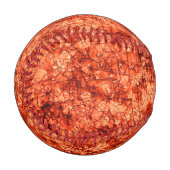 Kratzer auf einer leicht gepunkteten Koralle Baseball (Vorderseite Links)