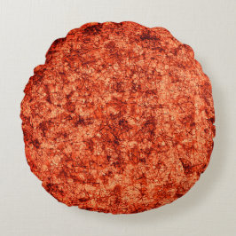 Kratzer auf einer leicht gepunkteten Koralle Rundes Kissen