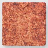 Kratzer auf einer leicht gepunkteten Koralle Steinuntersetzer (Vorderseite)