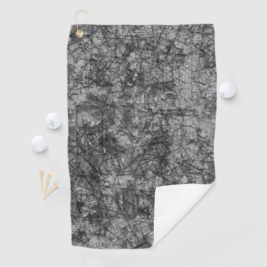 Kratzer auf leicht gepunktet grau bis schwarz golfhandtuch (Insitu)