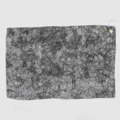 Kratzer auf leicht gepunktet grau bis schwarz golfhandtuch (Horizontal)