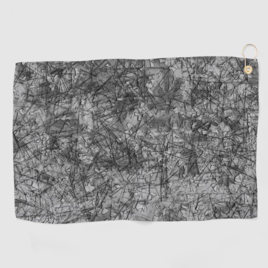 Kratzer auf leicht gepunktet grau bis schwarz golfhandtuch (Horizontal)