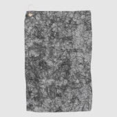 Kratzer auf leicht gepunktet grau bis schwarz golfhandtuch (Vorderseite)