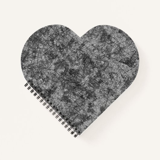 Kratzer auf leicht gepunktet grau bis schwarz notizblock (Vorderseite)