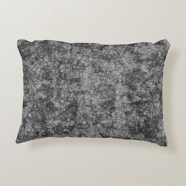 Kratzer auf leicht gepunktetem Grau Dekokissen (Rückseite)