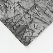 Kratzer auf leicht gepunktetem Grau Fleecedecke (Ecke)