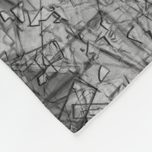 Kratzer auf leicht gepunktetem Grau Fleecedecke (Ecke)