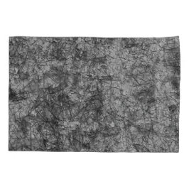 Kratzer auf leicht gepunktetem Grau und Schwarz Kissenbezug