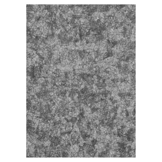 Kratzer auf leicht gepunktetem Grau und Schwarz Tischdecke (Vorderseite)