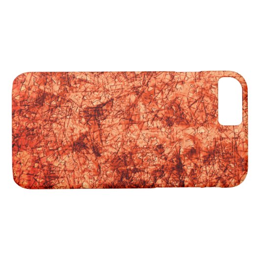 Kratzer auf leicht gepunktetem Korallenhintergrund Case-Mate iPhone Hülle (Rückseite (Horizontal))