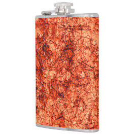 Kratzer auf leicht gepunktetem Korallenhintergrund Flachmann