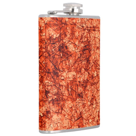 Kratzer auf leicht gepunktetem Korallenhintergrund Flachmann (Rechts)