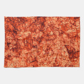 Kratzer auf leicht gepunktetem Korallenhintergrund Geschirrtuch (Horizontal)