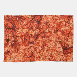 Kratzer auf leicht gepunktetem Korallenhintergrund Geschirrtuch