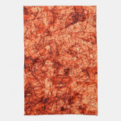 Kratzer auf leicht gepunktetem Korallenhintergrund Geschirrtuch (Vertikal)