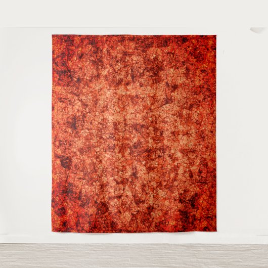 Kratzer auf leicht gepunktetem Korallenhintergrund Wandteppich (Vorderseite)