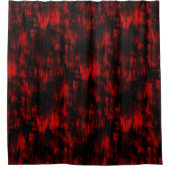 Kratzer-Flecken in hellrot und schwarz Duschvorhang (Vorderseite)