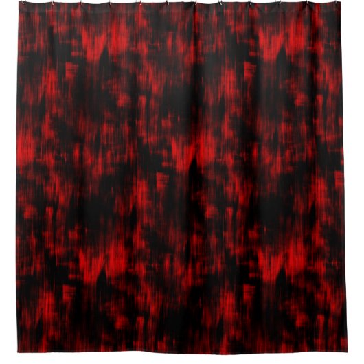 Kratzer-Flecken in hellrot und schwarz Duschvorhang (Vorderseite)
