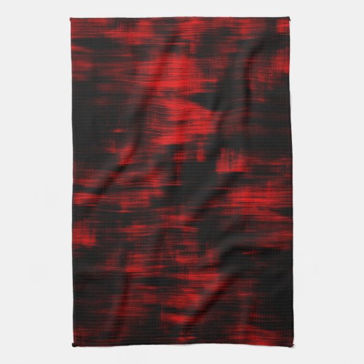 Kratzer-Flecken in hellrot und schwarz Geschirrtuch (Vertikal)
