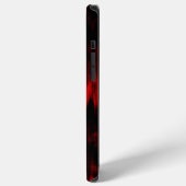 Kratzer in hellroter und schwarzer Farbe iPhone Hülle (Linke Seite)
