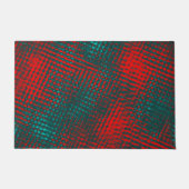 Kratzer mit roter Kreuzung über dem vercharterten Fußmatte (Vorderseite)